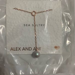 ALEX AND ANI SEA SULTRY Pearl Lariat 16" in Necklace